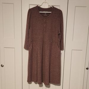 Torrid Super Soft Plush Dress With Pockets And 3/4 Sleeves